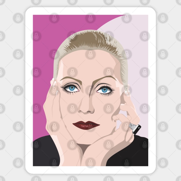 Greta Garbo Sticker by VD Prints